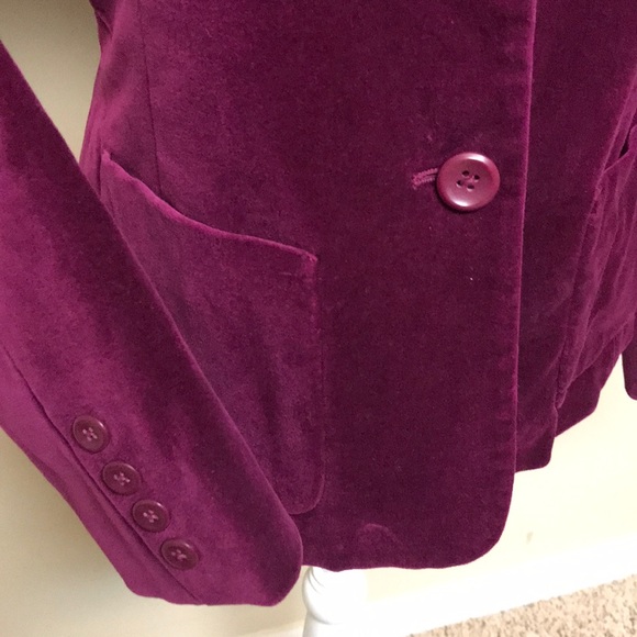 Size 6 Rafaella Purple Velvet Jacket - Picture 3 of 6